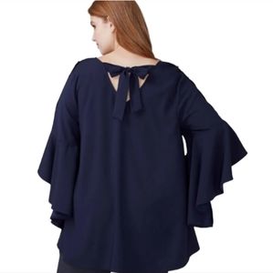 LANE BRYANT TIE BACK NECK KIMONO SLEEVE BLOUSE SIZE 18/20